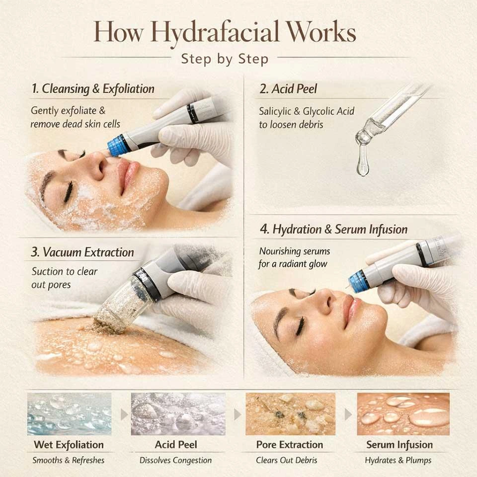 HydraFacial Treatment Steps